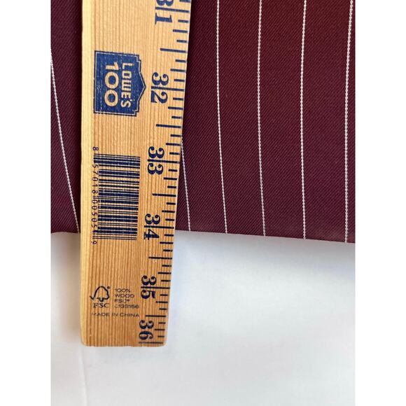 Vinci Men's Size 48L/43L Red/White 3 Piece Suit Vest, Jacket, and Pants - Picture 12 of 16